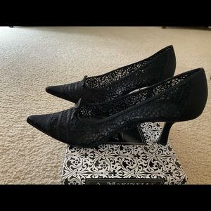 Formal lace black pumps - worn once!